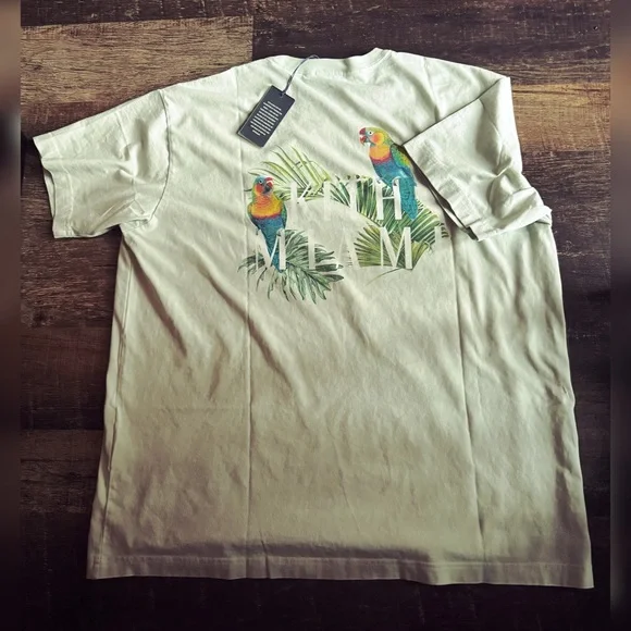 KITH Miami Parrot Box Logo Vintage Tee • Store Exclusive • Mint • 2025